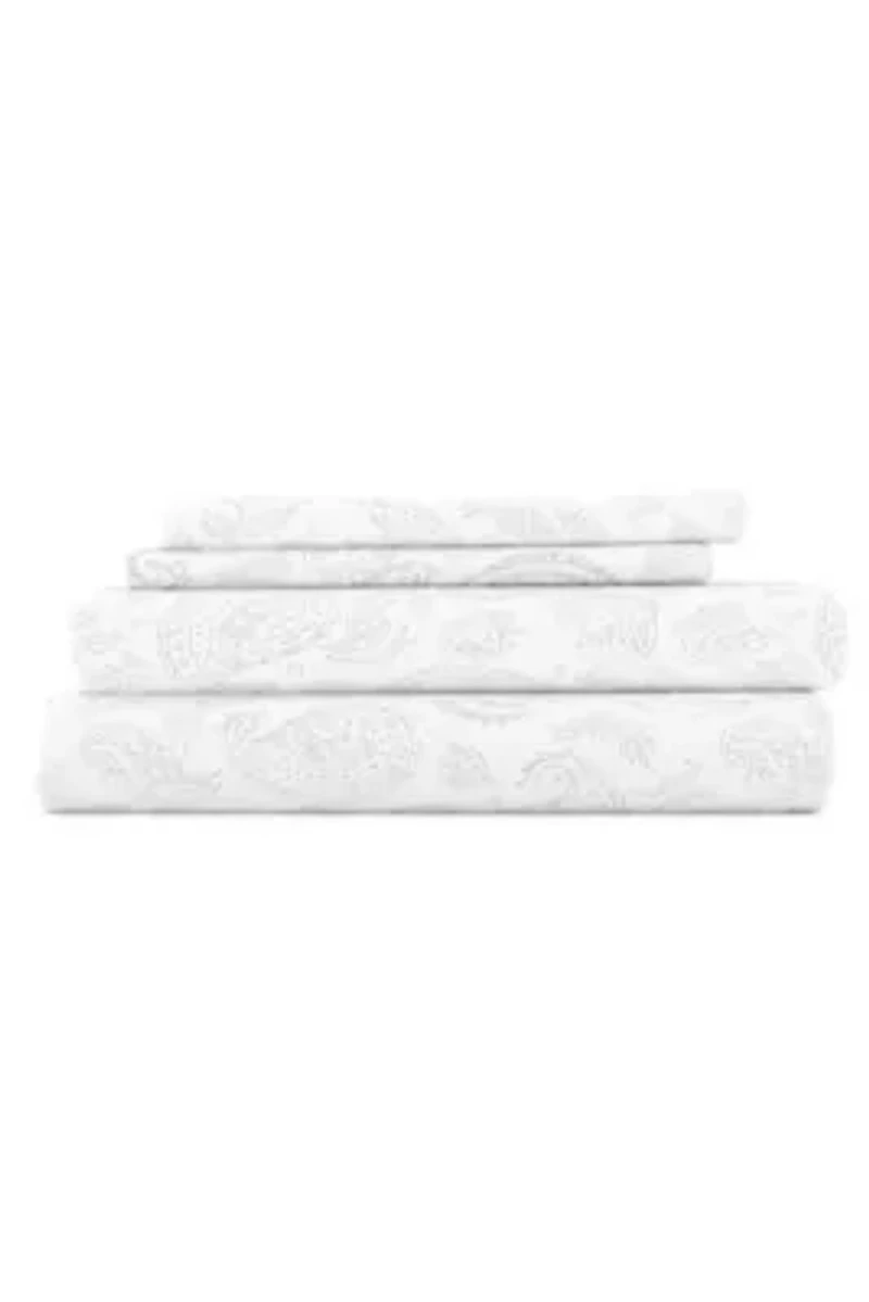 Sheet Set 4-Piece Patterned Microfiber Classic Essentials Ultra Soft Bedding
