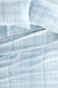 4-Piece Patterned Microfiber Dots and Stripes Ultra Soft Sheet Set