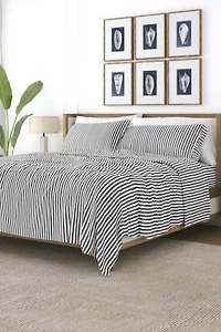 Sheet Set 4-Piece Patterned Microfiber Dots & Stripes Ultra Soft Bedding