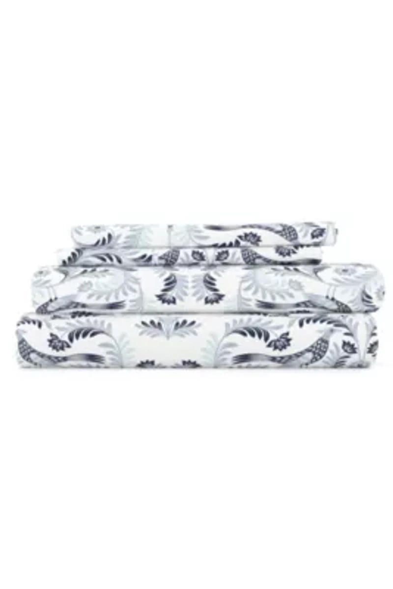 Sheet Set 4-Piece Patterned Microfiber Garden Farmhouse Ultra Soft Bedding