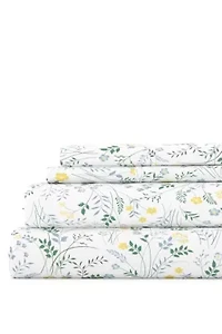 Sheet Set 3-Piece Patterned Microfiber Garden Farmhouse Ultra Soft Bedding