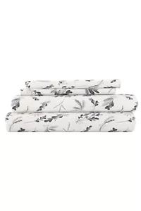 Sheet Set 4-Piece 100% Cotton Flannel Patterned Super Soft Bedding