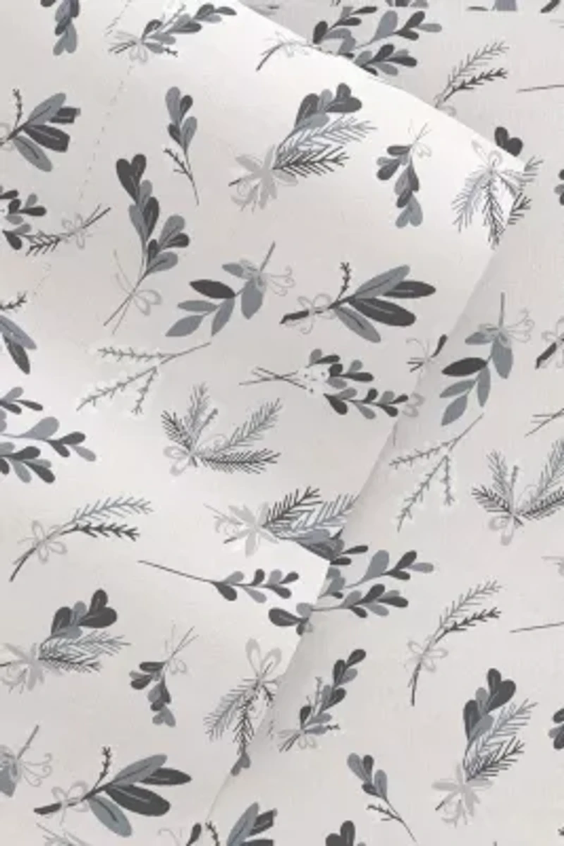 Sheet Set 4-Piece 100% Cotton Flannel Patterned Super Soft Bedding