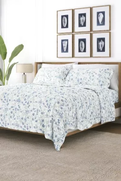 Sheet Set 4-Piece Patterned Microfiber Garden Farmhouse Ultra Soft Bedding