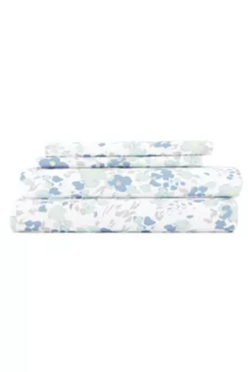 Sheet Set 4-Piece Patterned Microfiber Garden Farmhouse Ultra Soft Bedding