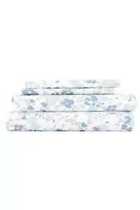 Sheet Set 4-Piece Patterned Microfiber Garden Farmhouse Ultra Soft Bedding