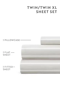 Sheet Set Patterned Microfiber Ultra Soft Bedding Distressed Awning Stripe