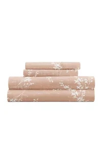 Sheet Set Patterned Microfiber Ultra Soft Bedding Distressed Willow