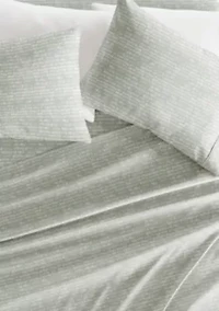 Sheet Set Patterned Microfiber Ultra Soft Bedding Dashed Lines
