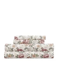 Sheet Set Patterned Microfiber Ultra Soft Bedding Blooming Floral