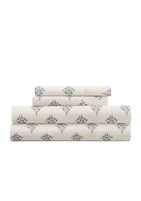 Sheet Set Patterned Microfiber Ultra Soft Bedding Floral Bouquet