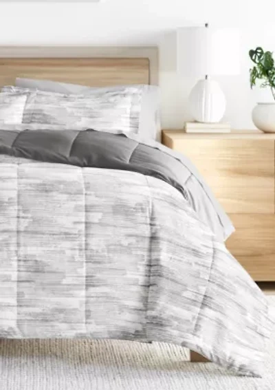 Bedding Bundle, Patterned Microfiber Comforter Set and Solid Sheet