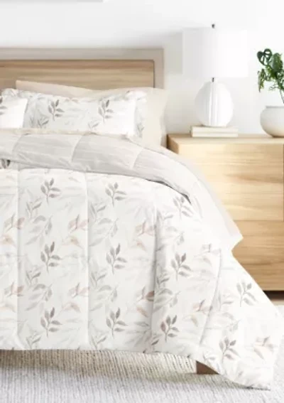 Bedding Bundle, Patterned Microfiber Comforter Set and Solid Sheet