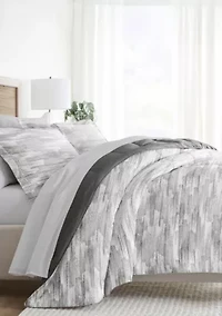 Bedding Bundle, Patterned Microfiber Comforter Set and Solid Sheet