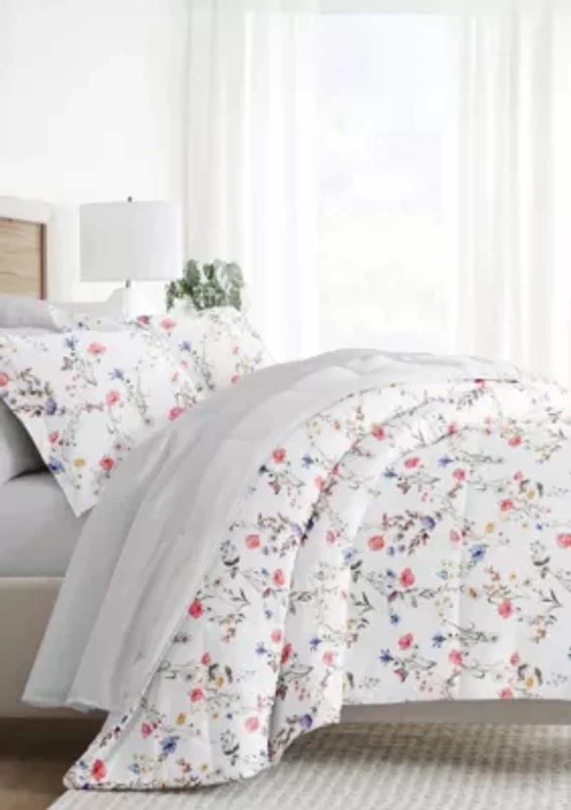 Bedding Bundle, Patterned Microfiber Comforter Set and Solid Sheet