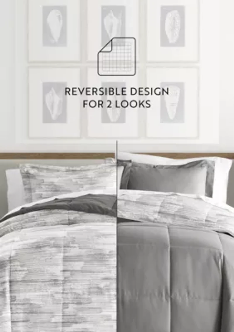 Bedding Bundle, Patterned Microfiber Comforter Set and Solid Sheet