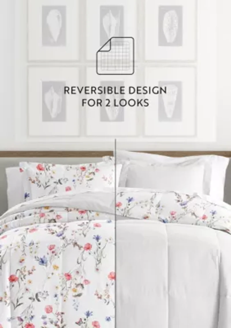 Bedding Bundle, Patterned Microfiber Comforter Set and Solid Sheet