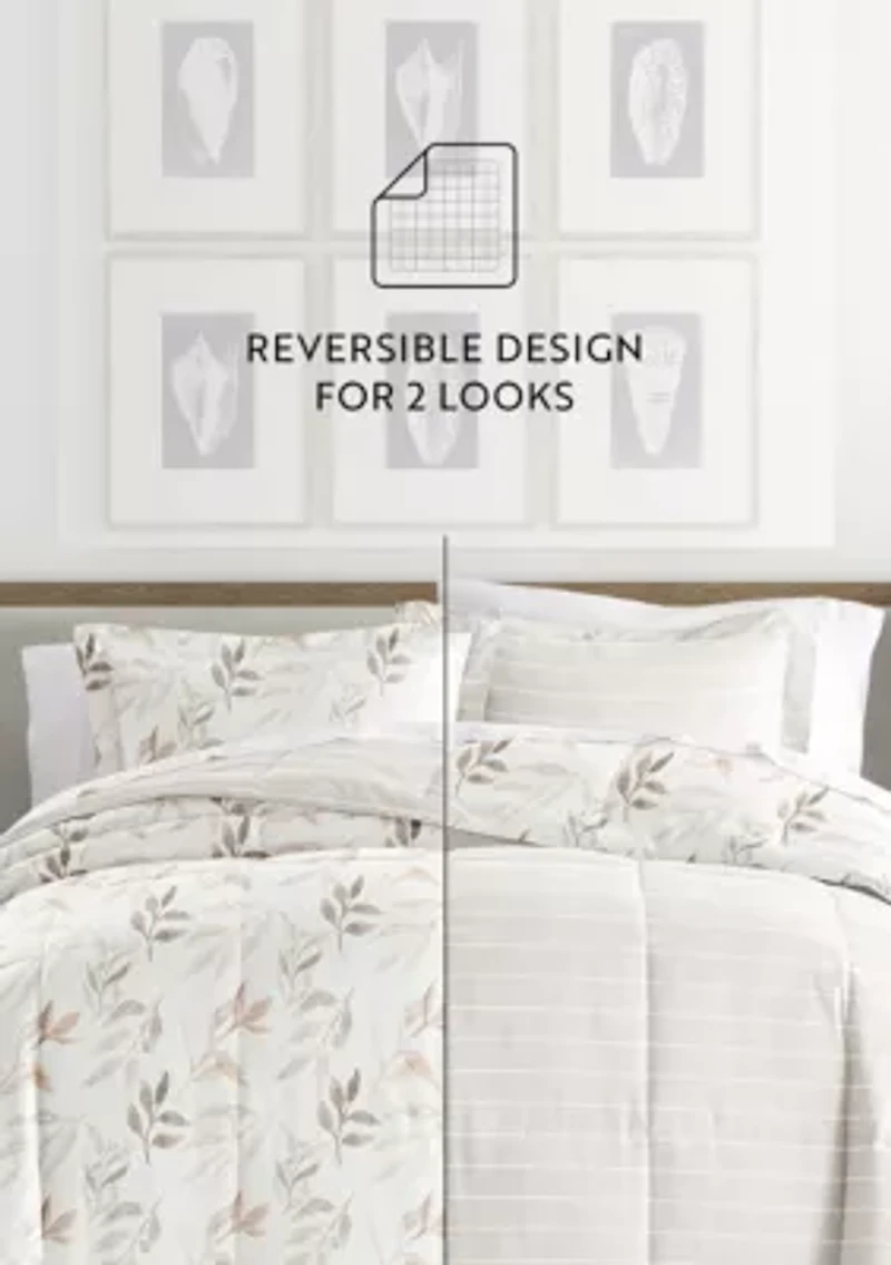 Bedding Bundle, Patterned Microfiber Comforter Set and Solid Sheet