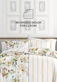Bedding Bundle, Patterned Microfiber Comforter Set and Solid Sheet