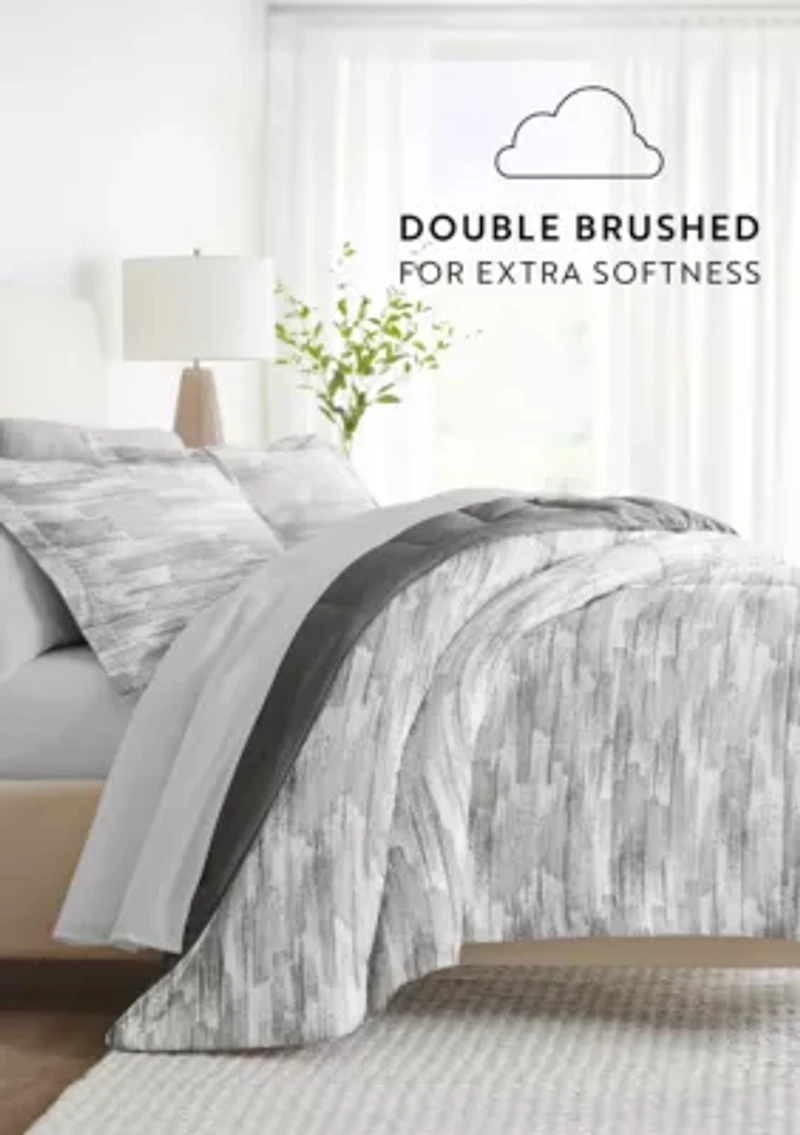 Bedding Bundle, Patterned Microfiber Comforter Set and Solid Sheet