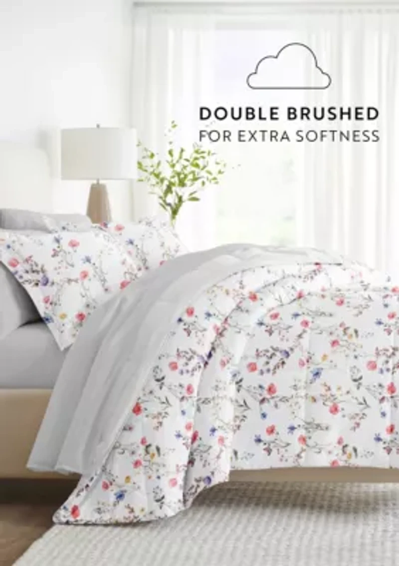 Bedding Bundle, Patterned Microfiber Comforter Set and Solid Sheet