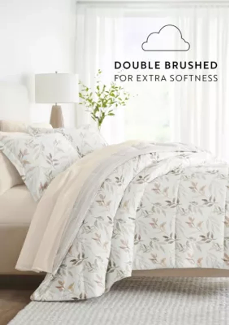 Bedding Bundle, Patterned Microfiber Comforter Set and Solid Sheet