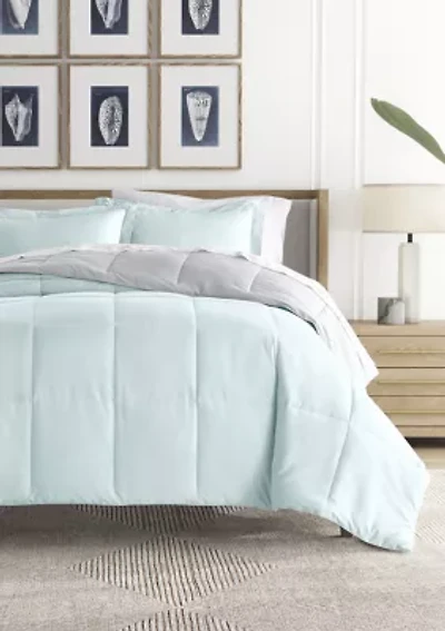 Bedding Bundle, Reversible Microfiber Comforter Set and Patterned Sheet