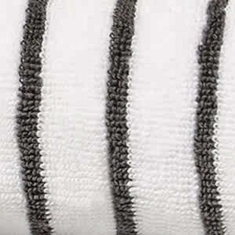 2-Pack 100% Cotton Gray Stripe Cabana Beach Towels