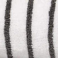2-Pack 100% Cotton Gray Stripe Cabana Beach Towels