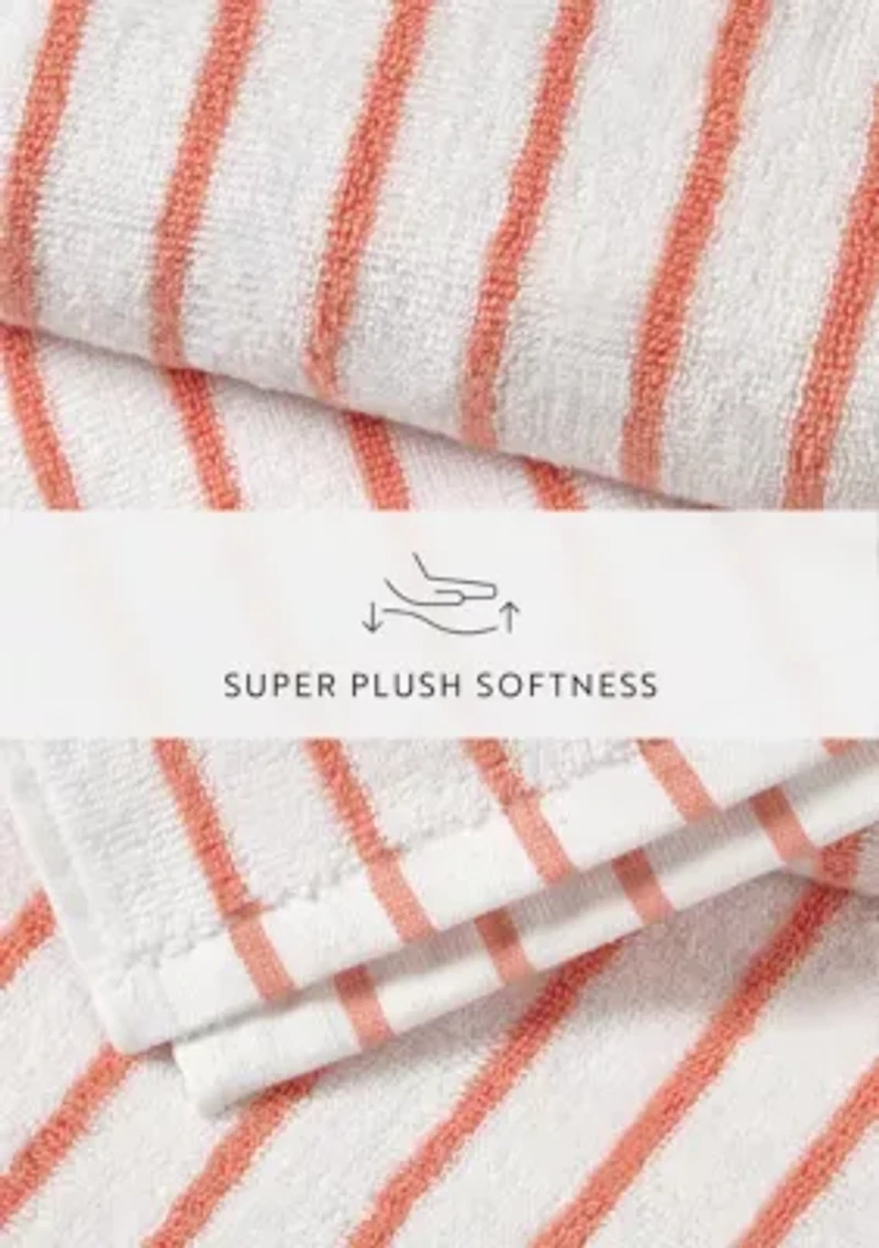4-Pack 100% Cotton Navy Stripe Cabana Beach Towels