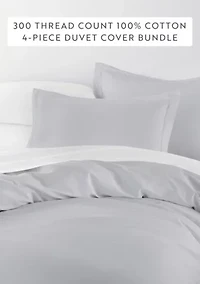 Ultra Soft 100% Cotton Comforter & Duvet Cover Bundle