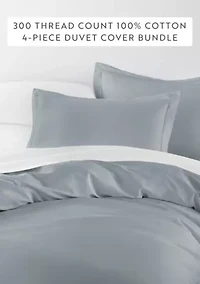 Ultra Soft 100% Cotton Comforter & Duvet Cover Bundle