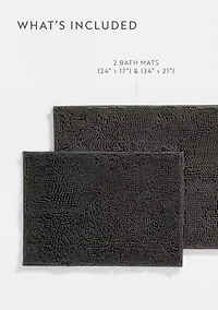 2-Pack Ultra Soft Chenille Bath Mat Set