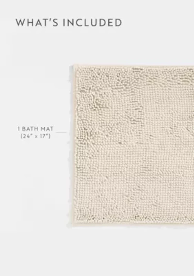 Ultra Soft 24"x 17" Chenille Bath Mat