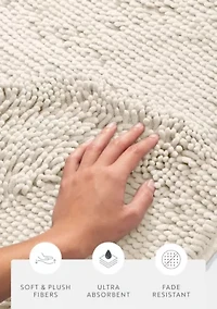 Ultra Soft 24"x 17" Chenille Bath Mat