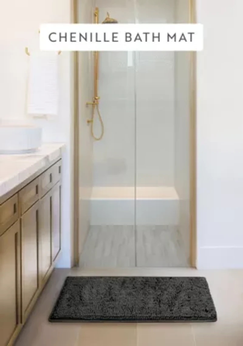 Ultra Soft 34"x 21" Chenille Bath Mat