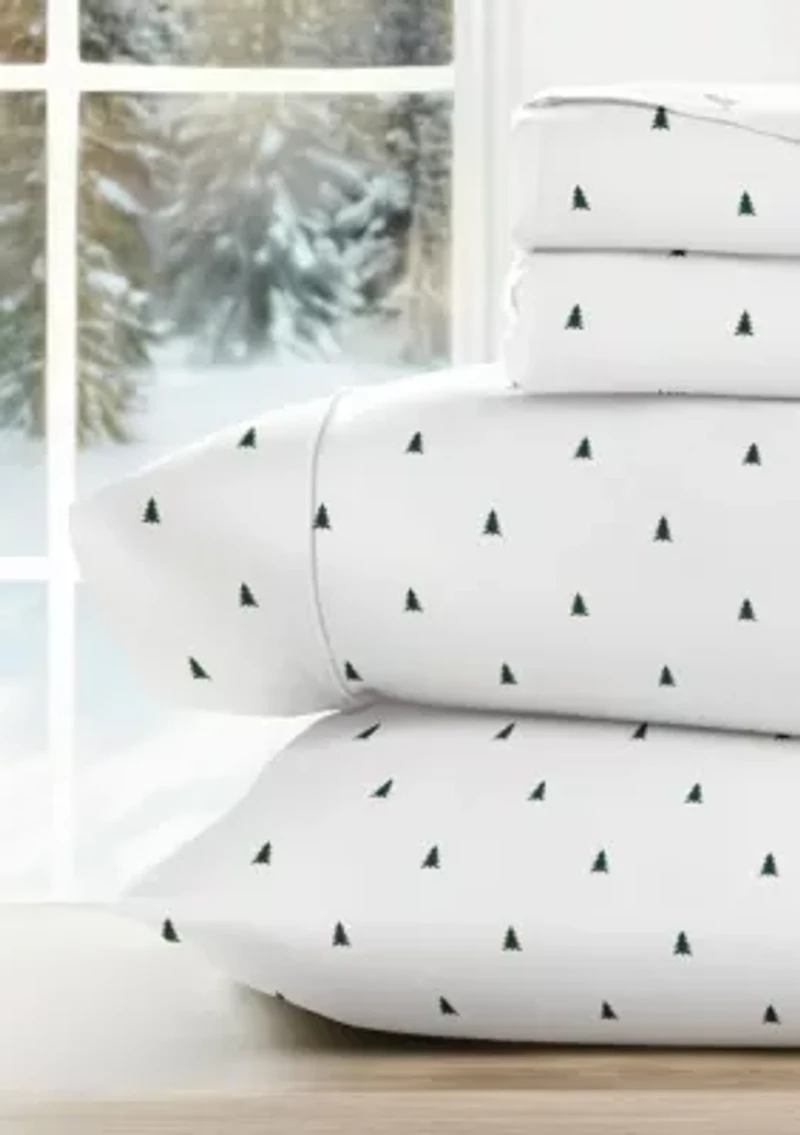 Ultra Soft Pine Tree Patterned Christmas Sheet Set