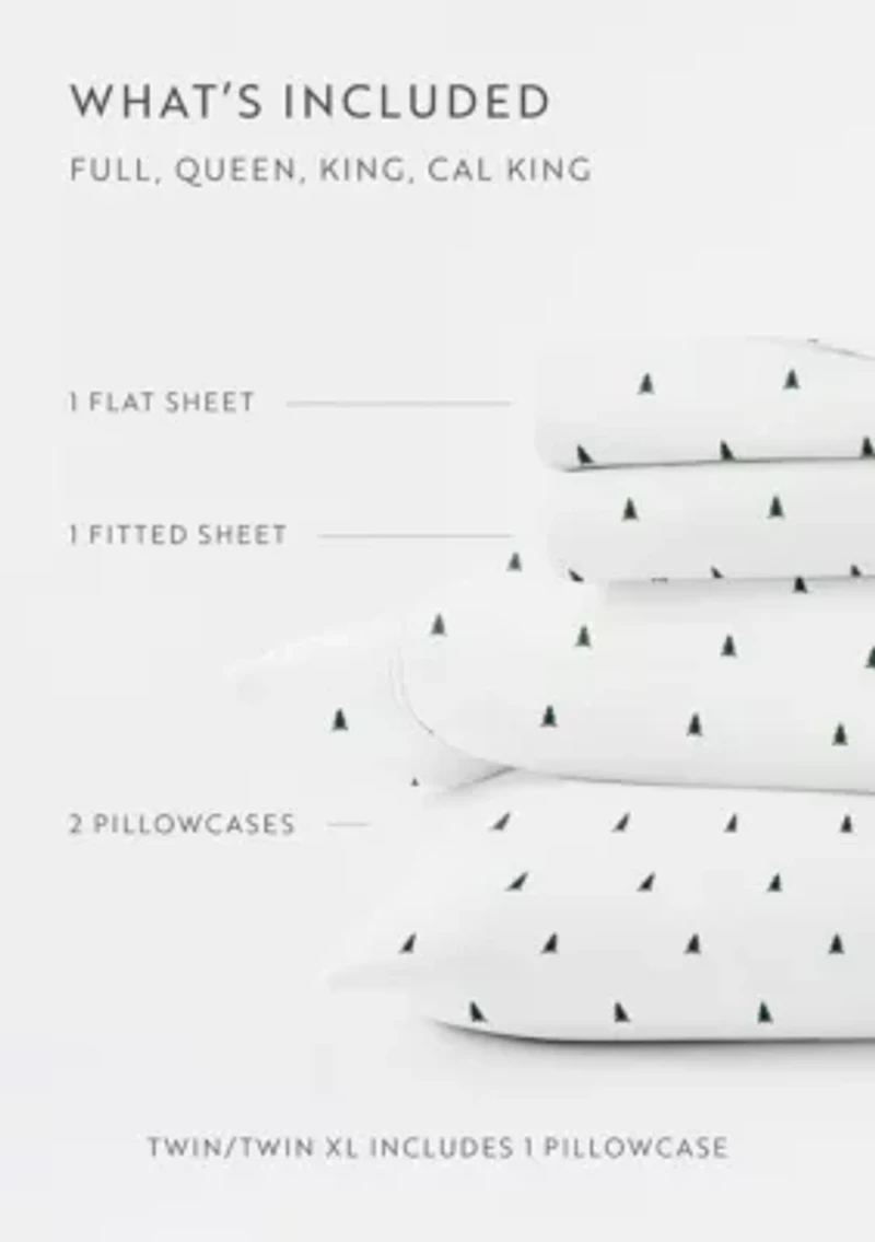 Ultra Soft Pine Tree Patterned Christmas Sheet Set