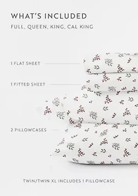 Ultra Soft Winter Berries Patterned Christmas Sheet Set