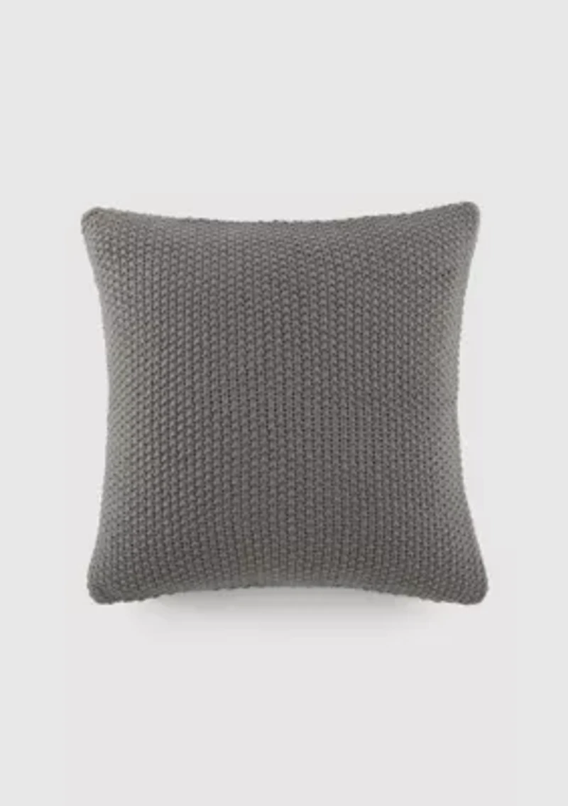 Seed Stitch Knit Décor Throw Pillow