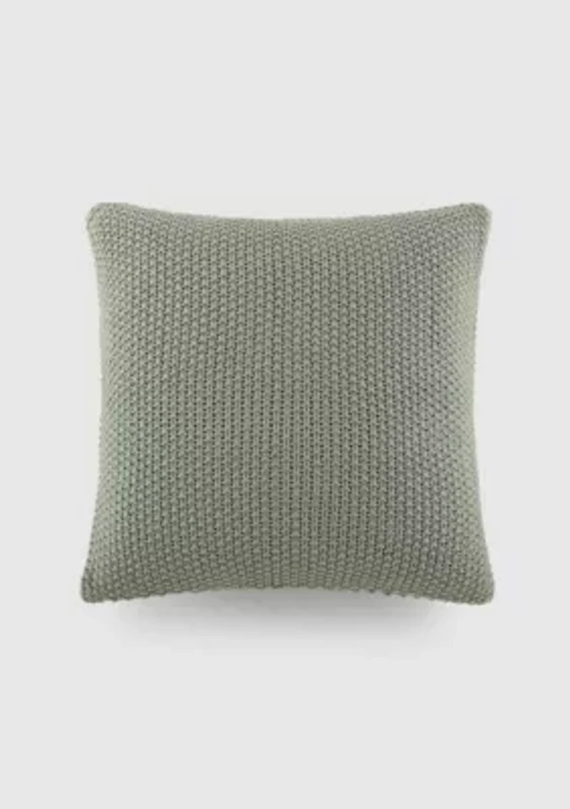 Seed Stitch Knit Décor Throw Pillow