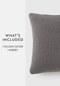 Seed Stitch Knit Décor Throw Pillow