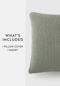 Seed Stitch Knit Décor Throw Pillow