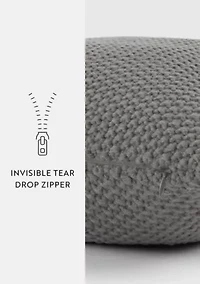 Seed Stitch Knit Décor Throw Pillow