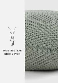 Seed Stitch Knit Décor Throw Pillow