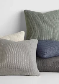 Seed Stitch Knit Décor Throw Pillow