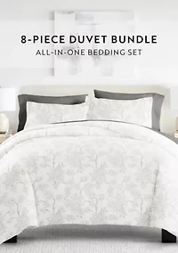 8-piece Bedding Bundle Patterned Duvet Cover Set