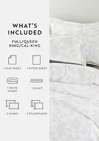 8-piece Bedding Bundle Patterned Duvet Cover Set