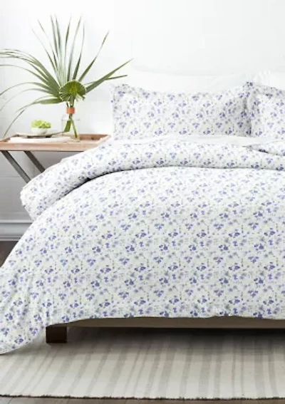 Premium Ultra Soft Blossoms Print Duvet Cover Set