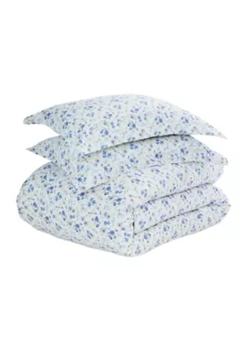 Premium Ultra Soft Blossoms Print Duvet Cover Set